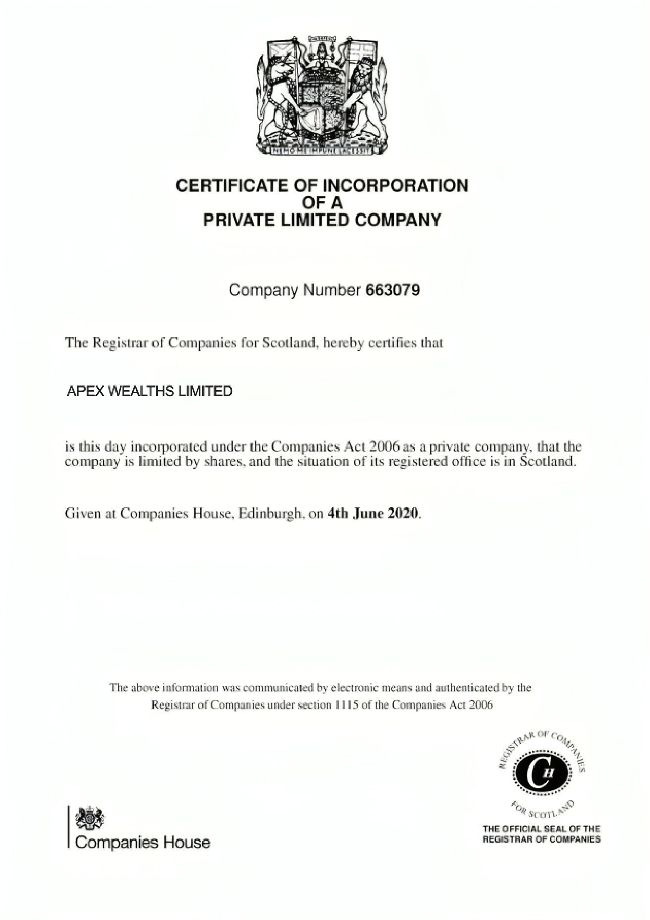 APEX CERTIFICATION